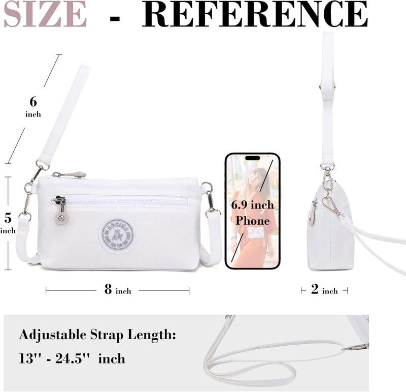 AOCINA Small Wristlet Wallet for Women RFID Blocking Crossbody Purse Gifts for Valentines Day Nylon Cell Phone Purses - Image 4